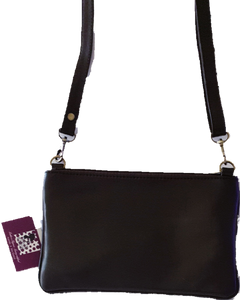 Leather and Cowhide Zippered Sling Bag Germany The Design Edge 