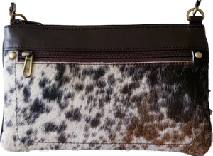 Leather and Cowhide Zippered Sling Bag Germany The Design Edge 