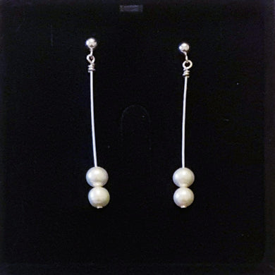 The SOPHIE-ANNA Long Double Pearl Earrings