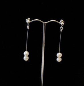 The SOPHIE-ANNA Long Double Pearl Earrings