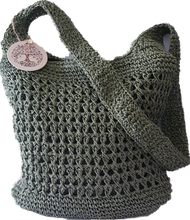 Load image into Gallery viewer, Khaki Green Straw Shoulder Bag