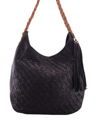 Cadelle Leather Mini Imani Woven Bag