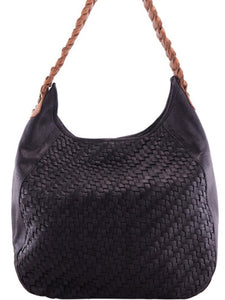 Cadelle Leather Mini Imani Woven Bag