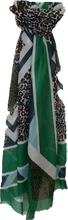 Load image into Gallery viewer, Colourful Abstract Animal Print Scarf Green