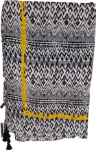 Load image into Gallery viewer, Monochrome Print With Mustard Accent Scarf
