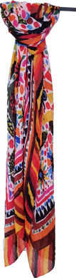 Multi Coloured Crinkle Scarf