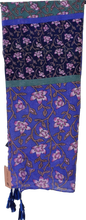 Load image into Gallery viewer, Blue Green Floral Print Scarf