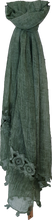 Load image into Gallery viewer, Green Crinkle With Lace Detail Scarf