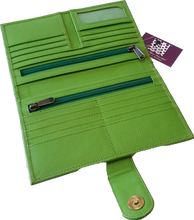 Load image into Gallery viewer, Cowhide and Leather Large Ladies Wallet Los Angeles 