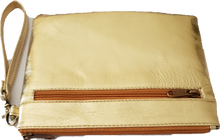 Load image into Gallery viewer, Leather And Cowhide Wristlet Clutch San Diego The Design Edge