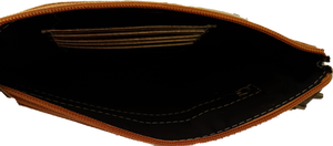 Leather And Cowhide Wristlet Clutch San Diego The Design Edge