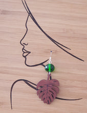 Load image into Gallery viewer, Timber Design Co. Drop Earrings With Glass Bead