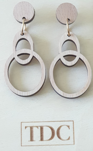 Timber Design Co.  Tasmanian Myrtle Earrings