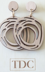 Timber Design Co.  Tasmanian Myrtle Earrings