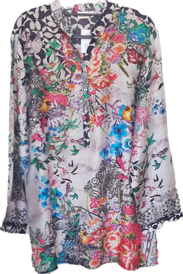 Birds of Paradise Print Silk Viscose Shirt Cienna Designs Australia 