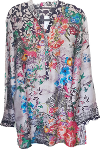 Birds of Paradise Print Silk Viscose Shirt Cienna Designs Australia 