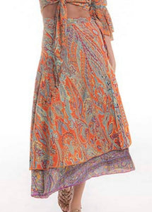 Gold Orange Wrap Skirt Cienna Designs Australia 