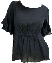 Load image into Gallery viewer, JJ Sisters Black Cotton Viscose Top 