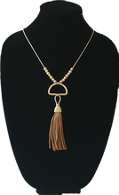 Load image into Gallery viewer, Abstract Tassel Necklace Matte Gold Cienna Designs 