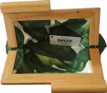 Load image into Gallery viewer, Forest Green Leather and Timber Clutch Moy Tasmania 