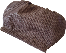 Load image into Gallery viewer, Mauve Cable Knit Leather Pouch Clutch Moy Tasmania 