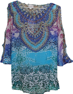Kaftan With Cut Out Shoulder Detail