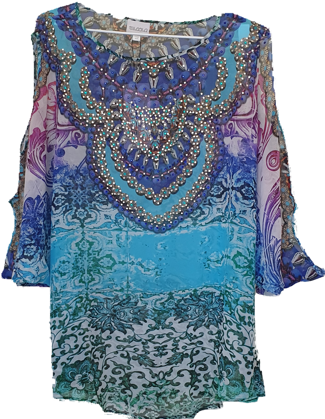 Kaftan With Cut Out Shoulder Detail