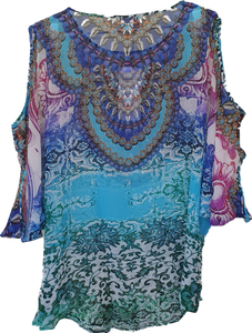 Kaftan With Cut Out Shoulder Detail