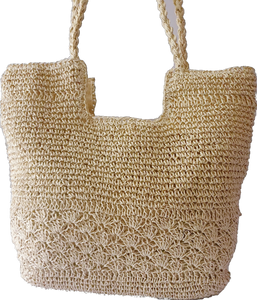 Straw Tote Bag With Coin Purse 