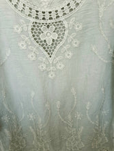 Load image into Gallery viewer, Isabella the Label Khaki Cotton Top With Lace Detail 
