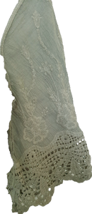 Isabella the Label Khaki Cotton Top With Lace Detail 