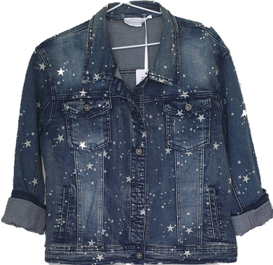 Taranto Denim Jacket With Star Print