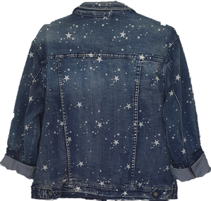 Taranto Denim Jacket With Star Print 