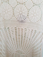 Load image into Gallery viewer, Cream Cotton Crochet Lace High Low Hem Top Isabella The Label