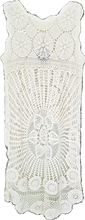 Load image into Gallery viewer, Cream Cotton Crochet Lace High Low Hem Top Isabella The Label