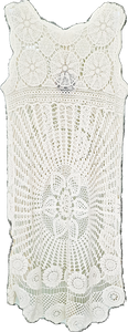 Cream Cotton Crochet Lace High Low Hem Top Isabella The Label