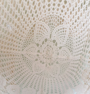 Cream Cotton Crochet Lace High Low Hem Top Isabella The Label