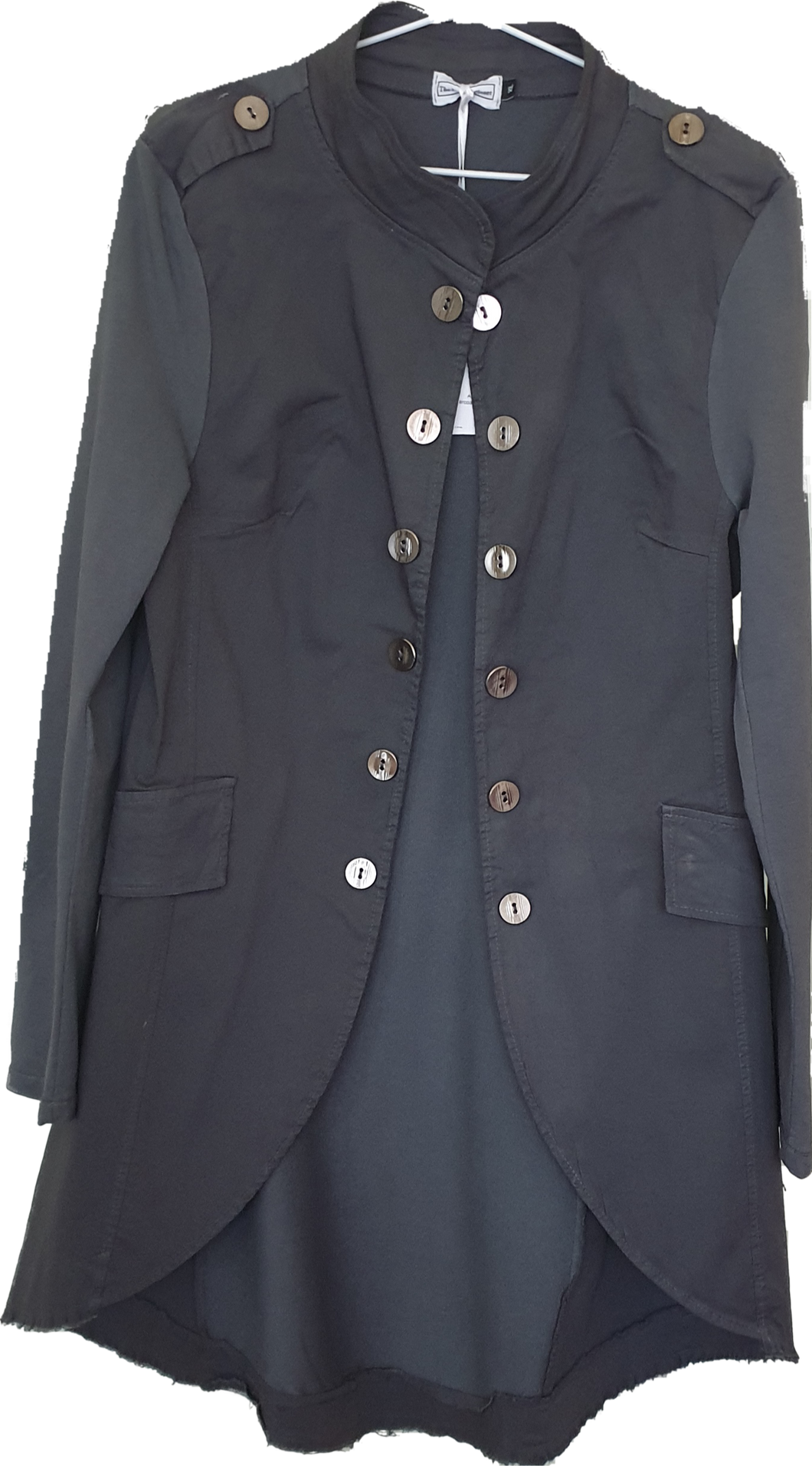 Adatto Military Look Long Line Jacket The Italian Closet 