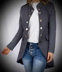 Adatto Military Look Long Line Jacket The Italian Closet Australia 