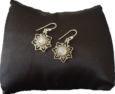 Star Dust Moonstone Earrings Meelah Collections 