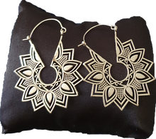 Load image into Gallery viewer, Mandala Hoop Earrings Meelah Collections 