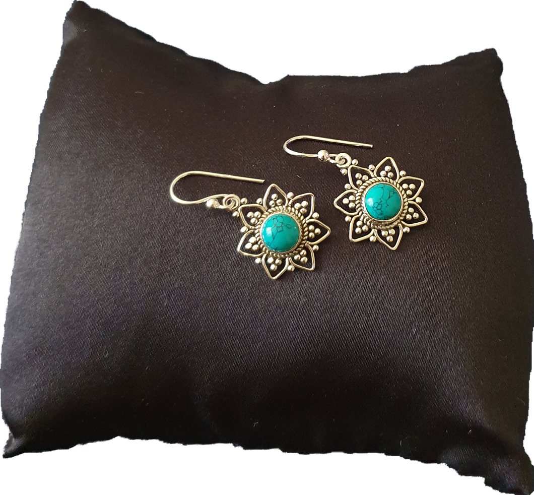 Star Dust Turquoise Earrings Meelah Collections 