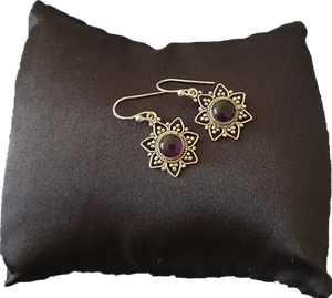 Star Dust Amethyst Earrings Meelah Collections 