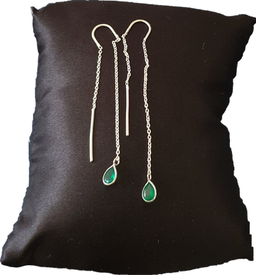 Crystal Teardrop Thread Earrings Meelah Collections 