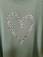 Load image into Gallery viewer, Leopard Heart Crewneck Sweatshirt AMYIC Fashion 