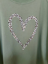 Load image into Gallery viewer, Leopard Heart Crewneck Sweatshirt AMYIC Fashion 