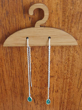 Load image into Gallery viewer, Crystal Teardrop Thread Earrings Meelah Collections 