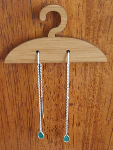 Crystal Teardrop Thread Earrings Meelah Collections 