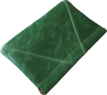 Load image into Gallery viewer, Square Emerald Green Leather Clutch Moy Tasmania