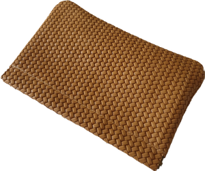 Square Leather Cableknit Clutch Moy Tasmania 